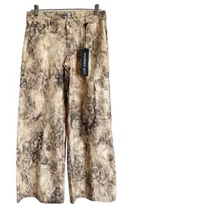 MADDEN GIRL NWT Loose Fit WIDE LEG Snakeskin Print Stretch CARGO PANTS Size 3